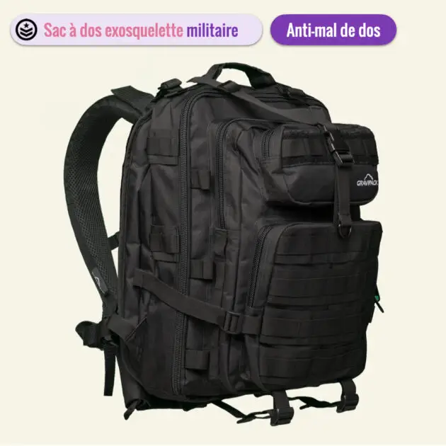 Sac à dos anti mal de dos léger avec système de ventilation pour confort optimal