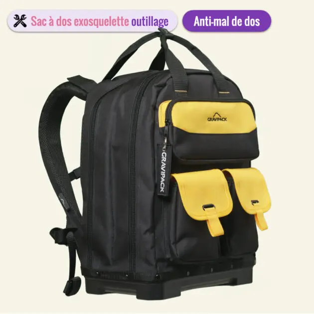 Sac à dos anti mal de dos léger, adapté aux longues journées de travail debout