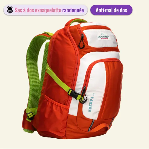 Sac à dos anti mal de dos léger avec renfort dorsal et ergonomie avancée