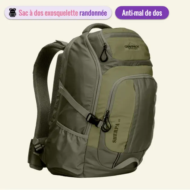 Sac à dos anti mal de dos léger, adapté aux besoins des professionnels de terrain