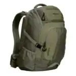 Sac à dos voyage confortable GRAVIPACK posé avec compartiments et système de portage visibles