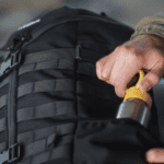 Sac à dos épaules sensibles GRAVIPACK vu de dos avec panneau rembourré et bretelles de portage