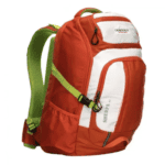 Sac à dos cervicales sensibles GRAVIPACK posé avec compartiments et système de portage visibles