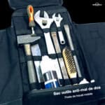 Modèle professionnel permettant de conserver les outils essentiels accessibles pendant les missions extérieures.