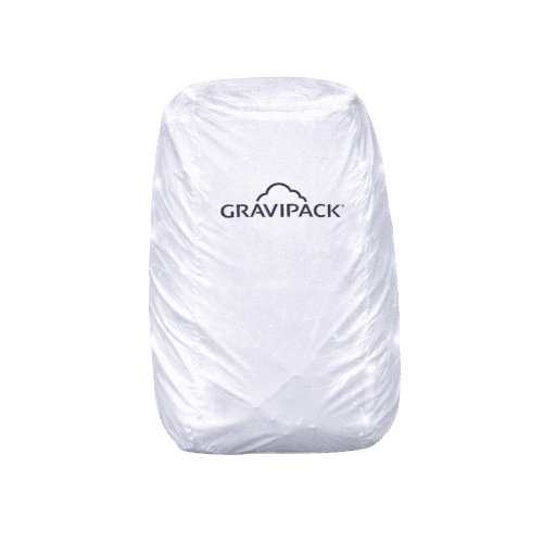 Housse de pluie étanche de sac ordinateur ergonomique Gravipack avec technologie d'exosquelette pour un confort de portage au quotidien