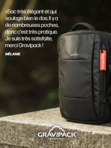 Dos ergonomique avec exosquelette GRAVIPACK et bretelles réglables pour transport d’outils et interventions professionnelles