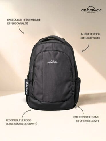 Sac à dos QVT entreprise : sac bien dressé | GRAVIPACK
