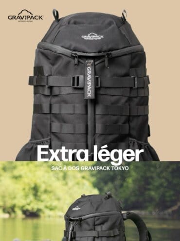 Sac à dos PC 17 pouces GRAVIPACK vu de dos avec panneau rembourré et bretelles de portage