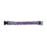 Bracelet de survie en paracorde tressée blanc et violet lavande avec boucle à clip