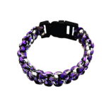 Bracelet de survie en paracorde tressée blanc violet lavande avec boucle à clip Paracord Gravipack