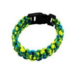 Bracelet de survie en paracorde tressée bleu jaune avec boucle à clip Paracord Gravipack