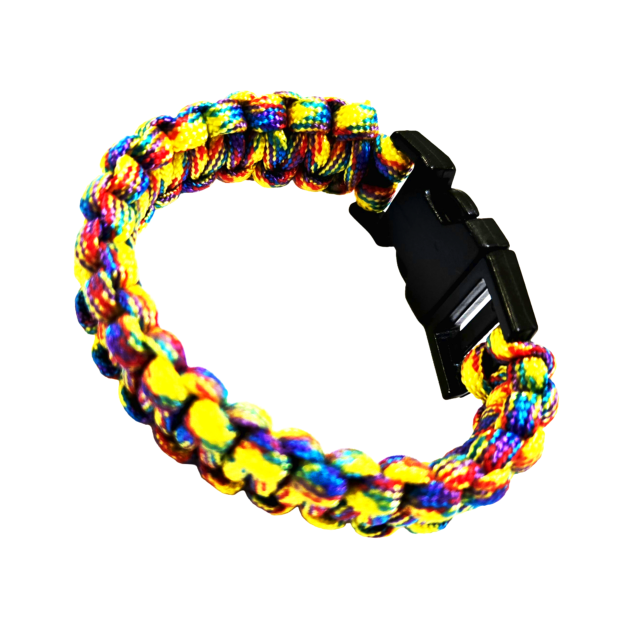 Bracelets de survie en paracorde tressée multicolore avec boucle à clip Paracord Gravipack