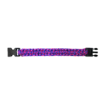 Bracelet de survie en paracorde tressée rose fuchsia et violet avec boucle à clip, pour décorer et sécuriser son sac à dos