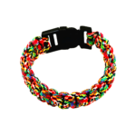Bracelet de survie en paracorde tressée rouge vert avec boucle à clip Paracord Gravipack