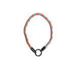 Dragonne en corde tressée avec anneau orange bleu ciel Loop