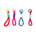 Porte-clés en corde nœud et anneau rond arc-en-ciel Candy Gravipack