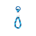 Porte-clés en corde nœud et anneau rond bleu blanc Candy Gravipack