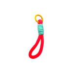 Porte-clés en corde nœud et anneau rond rose vert Candy Gravipack