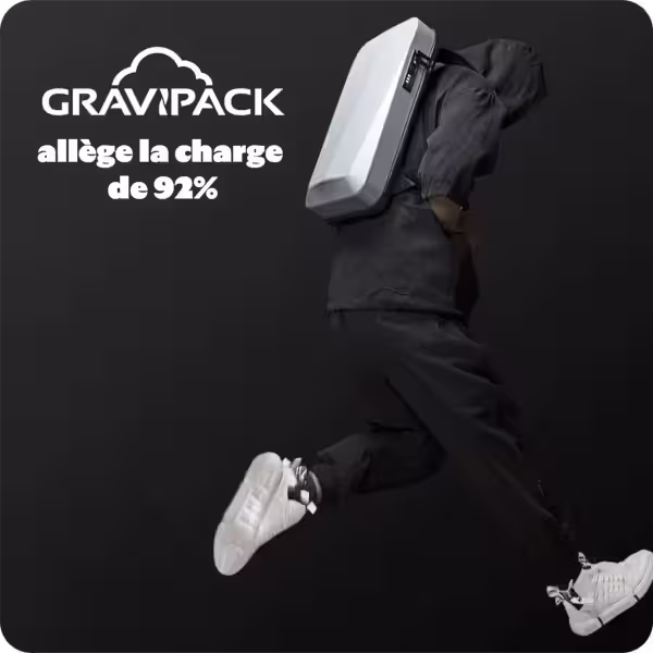 Sac à dos exosquelette cabine avion extensible Dublin Gravipack®